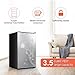 3.5 Cu.ft Compact Upright Freezer with Reversible Single Door,Three Freeze Shelves Mini Freezer with Adjustable Thermostat for Home/Kitchen Freezer Door with Pattern