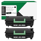 TONINKAR 2 Black 2360 2360dn b2360dn Toner Cartridge for Dell b3460dn Toner for Dell 2360dn Toner Cartridge M11XH 331-9805 High Yield Toner