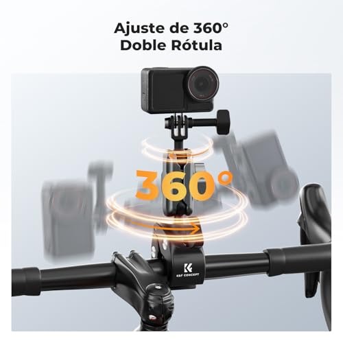 Miniatura 5 de K F Concept Soporte Para Action Cam Con Super Clamp Y Doble Rótula 360