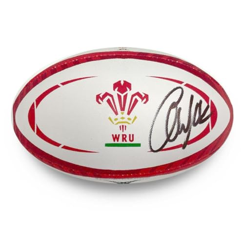 Exclusive Memorabilia Alun Wyn Jones Signed Wales Rugby Ball