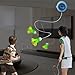 Badminton Rebound Trainer, Hanging Badminton Trainer with String, Glowing Badminton Racket Swing Trainer, Bouncing Back Self-Playing Line Trainer for Kids Adult