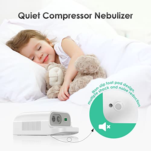 Nebulizer Machine For Adults & Kids - Portable Nebulizer Machine For Breathing With Mouthpiece & Mask, Desktop Asthma Compressor Nebulizer For Home Use #TOP2