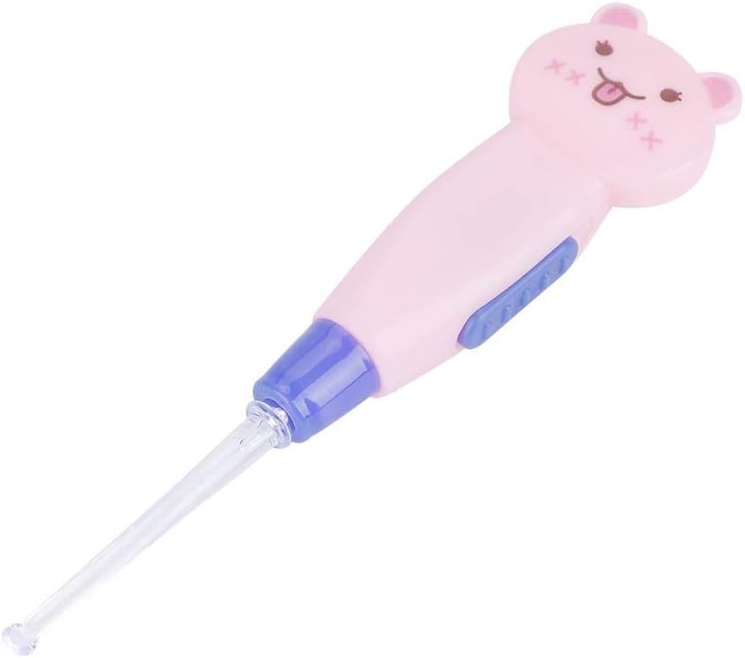 Fdit Cute Cartoon LED Flashlight Earpick with Scoop Tweezers Cleaner Care Tool(Cat)