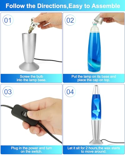 Eadaiylon Lâmpada de movimento LED azul para adultos e crianças, lâmpadas de movimento líquido com f