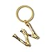 ARFUKA Keychain Alphabet Keyring Stainless Steel Letter W Keychain Key Ring Birthday Christmas Gift Key Chain for Men and Women Gold
