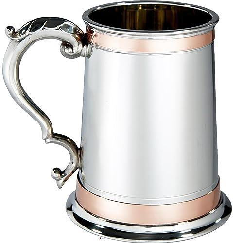 Jarro de estaño y cobre para cerveza en reuniones familiares y cenas tradicionales 4