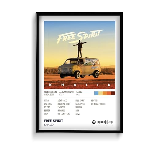 Image of Khalid Music Poster 13x19 Inch Unframed | 300 GSM Matte Board Paper with Peel & Stick Tape Included | R&B Singer Wall Art | Posters for Wall | Home Decor | Wall Decor Items | Room Decoration Items