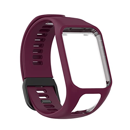 Bracelet de montre pour TomTom Golfer 2/Runner 2/Runner 3, bracelet de rechange pour montre intelligente TomTom Spark/Adventurer pour homme et femme, Silicone,...