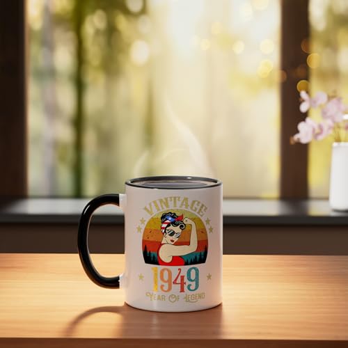 Taza Cerámica Retro 11 Onzas Black/White miniatura 3