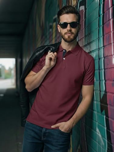 Image of XENOVAURBAN Dry Fit Polo t Shirt for Man | Regular Fit | Quick Dry Mars Fabric Polo T-Shirt with Collar for Men