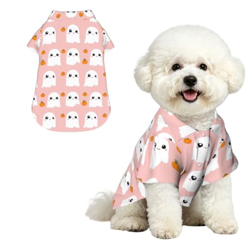 Pastel Cute Ghost Multi Size Dog Shirt Large
