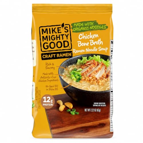 Mike's Mighty Good Chicken Ramen Noodles Bone Broth Pillow Pack (Pack of 7)