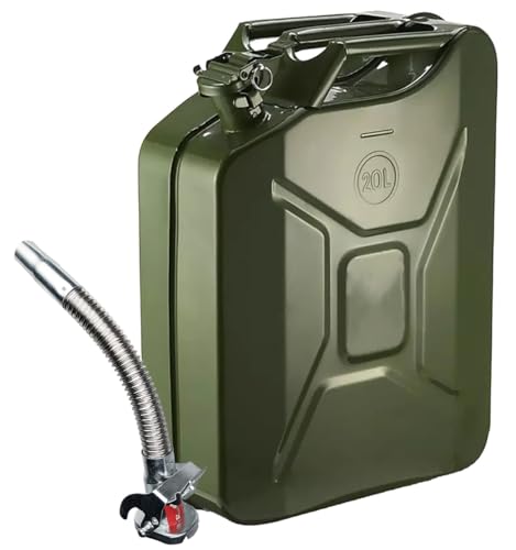 Autojack 20L Jerry Can, Fuel Metal Petrol Canister, Water Container Storage For Diesel, Oil, Petrol & More