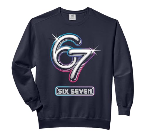6 7 Meme Six Seven Youth Outfit Gen Alpha Funny Design 67 Comfort Colors Adult Sweatshirt