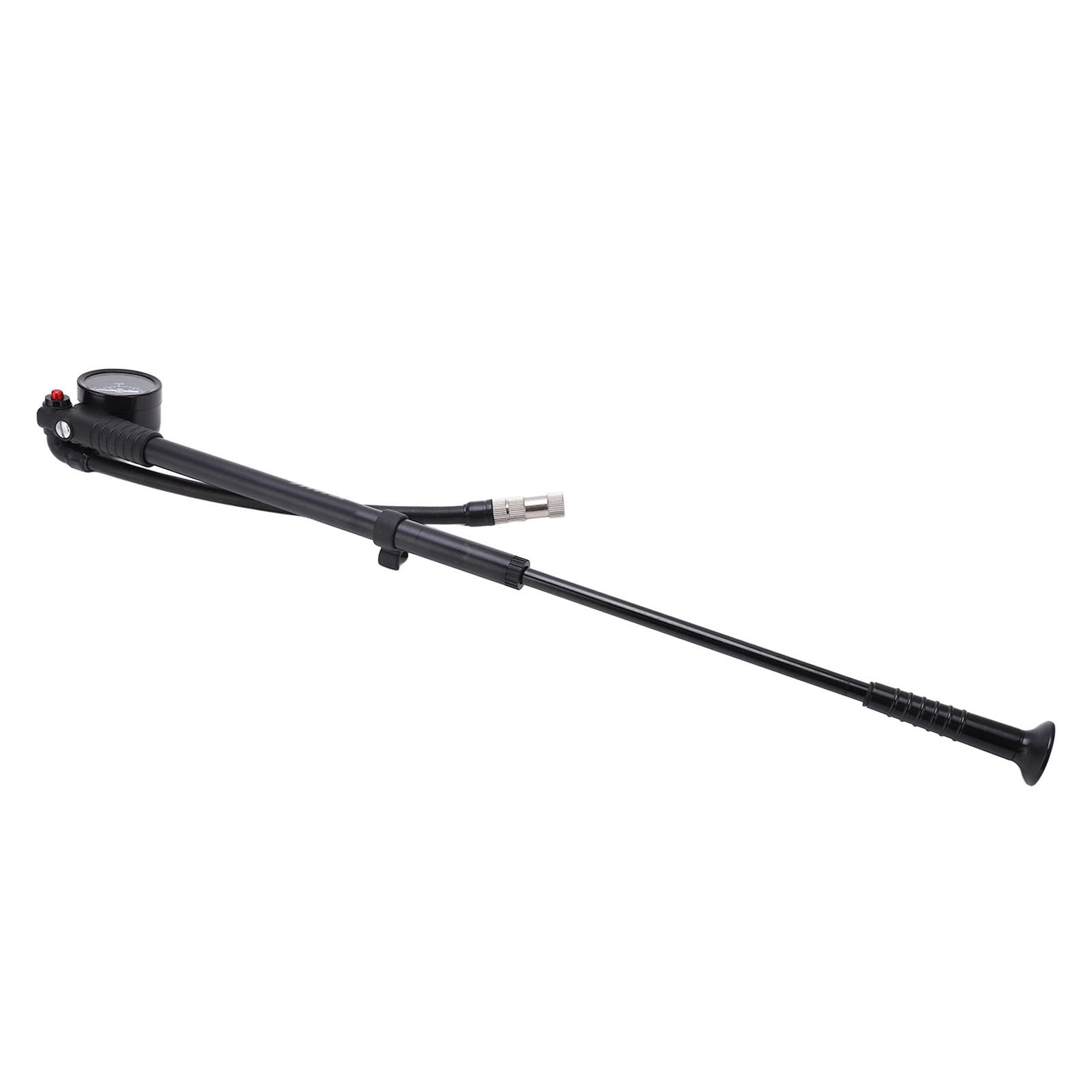 CHICIRIS Federgabel Dämpferpumpe mit Manometer, Stoßdämpferpumpe, 300 PSI, Visuelles Druckrad, 360° Drehbar, Aufblasrohr, Fahrradpumpe aus Aluminiumlegierung für Vordergabel