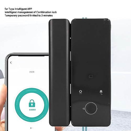 Trava de entrada multifuncional à prova de poeira com senha e impressão digital para porta de madeir
