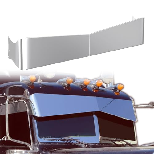 IBESTWOLF 13' x 10'' Drop Visor for Peterbilt 377 378 379 335 386 388 389, Stainless Steel...