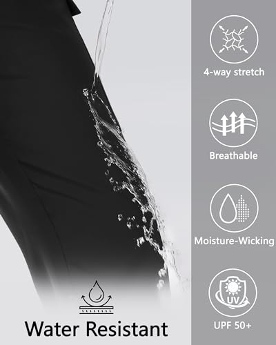 Women's Hiking Cargo Pants Quick Dry Lightweight Water Resistant UPF 50 Travel Athletic Pants with Zipper Pockets4