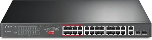 TP-Link 24-Port ADV FE POE+ 2P GBE UTP/SFP 2P GBE Gigabit Rackmount Switch