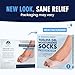 Dr. Frederick's Original Moisturizing Gel Socks - 2 Pairs - Silicone-Feel Socks for Dry Cracked Feet Women & Men - Foot Moisturizing Socks for Cracked Heel Treatment - Day & Night Spa Socks
