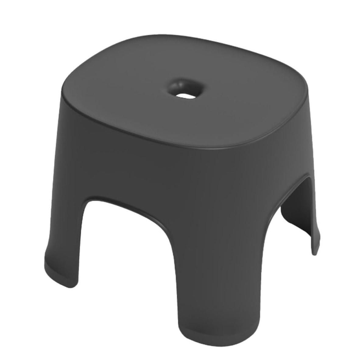 Tabouret de coiffeuse en PVC noir, le petit meuble stable pour vos instants bien-etre