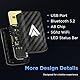 MSXTTLY Android Auto Wireless Adapter U2A-L9 2025 Wandelt Wired Android Auto in Wireless, Kompatibel mit Android 11-16, Vergoldet USB C/A, 5 Ghz WiFi Schwarz