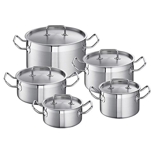 Schulte-Ufer Set Profi-Line i 450 5-Piece Mega Saucepan Set