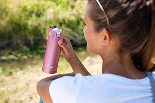 Emsa Travel Mug Light Thermobecher pink aus Edelstahl 400 ml, 8h heiß, 16h kalt, 100% dicht, auslaufsicher, spülmaschinengeeignet… – Ansicht 4