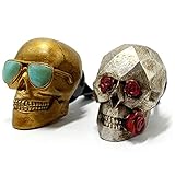 車用 芳香剤 髑髏 怖い クリップ式 エアコン取り付け型 除菌 消臭 プレゼント ギフト ハロウィン 車装飾 2個セット