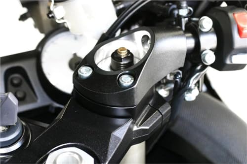 Elevadores de manillar moto zzr1400 2008-2011 abrazaderas de elevacion plata 7