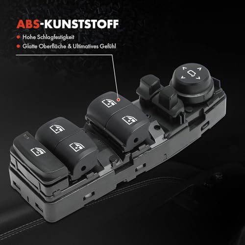 Frankberg Fensterheberschalter Steuerschalter Vorne Links 8-polig Kompatibel mit 3er G20 G28 G80 X3 F97 G01 X5 F95 G05 5er F90 G30 G31 G08 6 GT X4 Replace# 61316832729