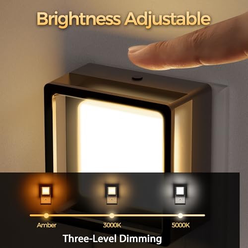 Image of DORESshop LED Night Light, Night Lights Plug Into Wall [2 Pack] with Dusk-to-Dawn Sensor, Dimmable Nightlights, Adjustable Brightness for Bathroom, Hallway, Bedroom,Kids Room,Stairway,3CCT