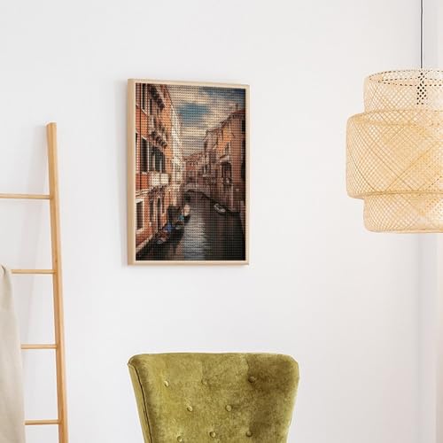 Kits de pintura de diamantes de Venecia para adultos con mosaico de gemas redondo 6
