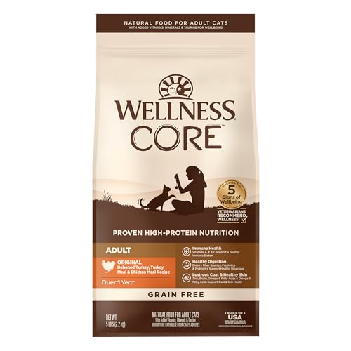 Wellness CORE Adult Dry Cat Food, Natural, Grain Free...