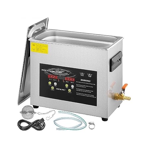 Ultraschallreiniger, 2L 3L 6L 10L 15L Ultraschall Reiniger 40KHz Leistungsstarke Wandler Mini Tragbare Waschmaschine Ultraschall Spülmaschine Schmuck Vielseitige Einsatzmöglichkeiten(Silver_3 L)