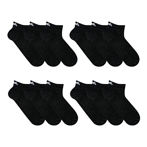 Kit 12 Pares Meias Cano Curto Mash Algodão Unissex Adulto | 12 Preto | 39-44 | 205.02PT013944_12P