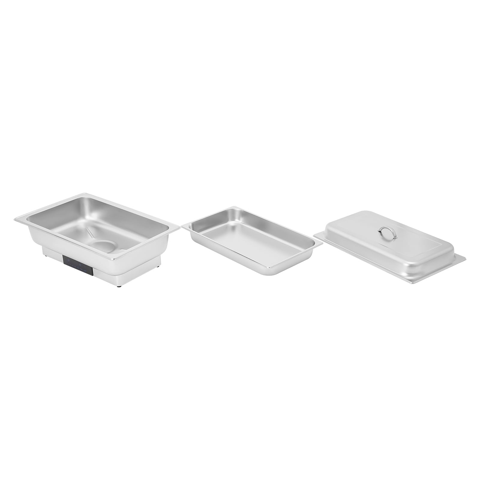 Set da buffet elettrico da 9 l, in acciaio inox, con controllo della temperatura, per hotel, ristoranti, feste di famiglia, buffet, 56 x 36 x 26 cm