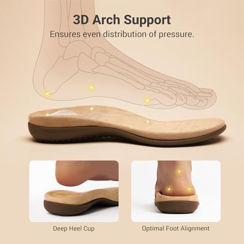 DREAM PAIRS DREAM PAIRS Women's Arch Support Flip Flops Comfortable Dressy Orthopedic Thong Sandals Slides with Bow for Walking Summer Vacation,Size 10,All Black,DWUMFF2506