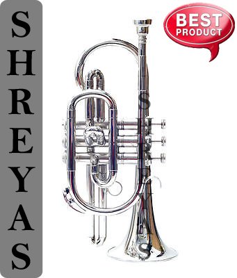 Bb Flat Silver Nickel Cornet With Free Hard Case Mouthpiece #TOP2