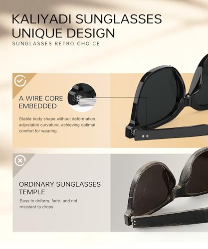 KALIYADI Sunglasses for Small Face Square Polarized Sunglasses UV400 - image 6