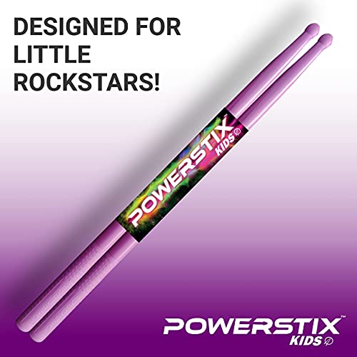 Powerstix colorful drumsticks for kids, Durable and light, specially designed for both electronic drums and acoustic drums for kids (BIG STARS PURPLE) by POWERSTIX - Image 7