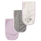 Gerber Baby Girls 3-Pack Terry Burp Cloth, Bunny Love, One Size