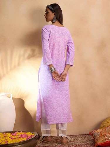 Image of INDO ERA Women Cotton Regular Only Kurta