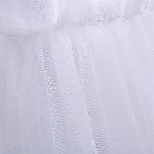 Allcent Backless Flower Girl Dress Little Kids Birthday Prom Pageant Birthday Party Performance Formal Princess Ball Gown Dresses 2T 3T White 100 #TOP6