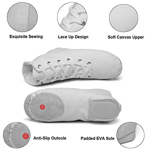 Msmax Canvas Dancing Flats For Women Ballet Jazz Boots For Men White 8 M Us Women #TOP2