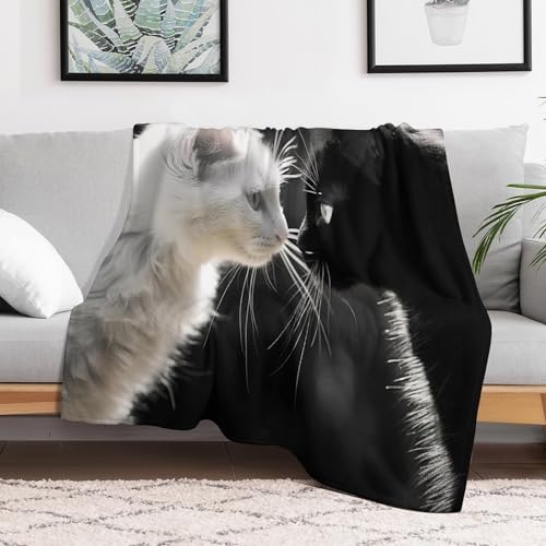 Couverture chat en polaire 150x200 plaid chaud lit - 3