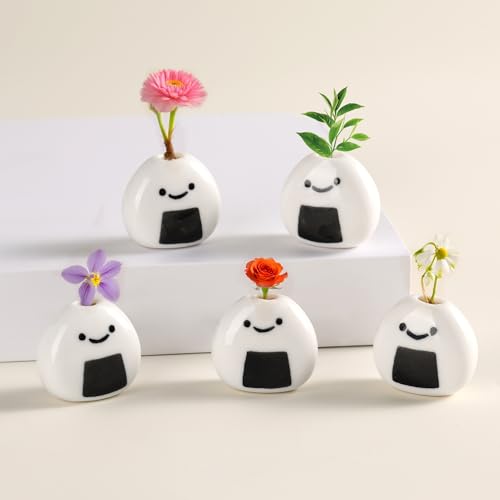 Lifeunion Mini Ceramic Bud Vases, Cute Small Tiny Flower Vases