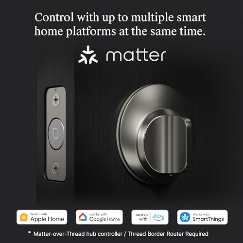 Level Lock Smart Lock - World's Smallest, Most Beautifully Designed Matter-Over-Thread Deadbolt - Level App for iOS & Android | Works with Apple Home (Matte Black) thumbnail 2