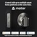 Level Lock (Matter) Smart Lock - World's Smallest, Most Beautifully Designed Matter-Over-Thread Deadbolt - Level App for iOS & Android | Works with Apple Home (Matte Black)