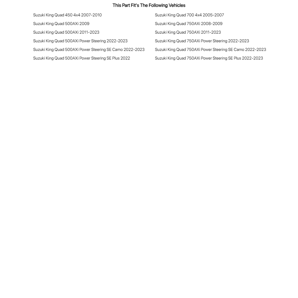 Tusk 4-Stroke Oil Change Kit Suzuki ECSTAR R5000 10W-40 For Suzuki King Quad 750AXi Power Steering SE Plus 2022